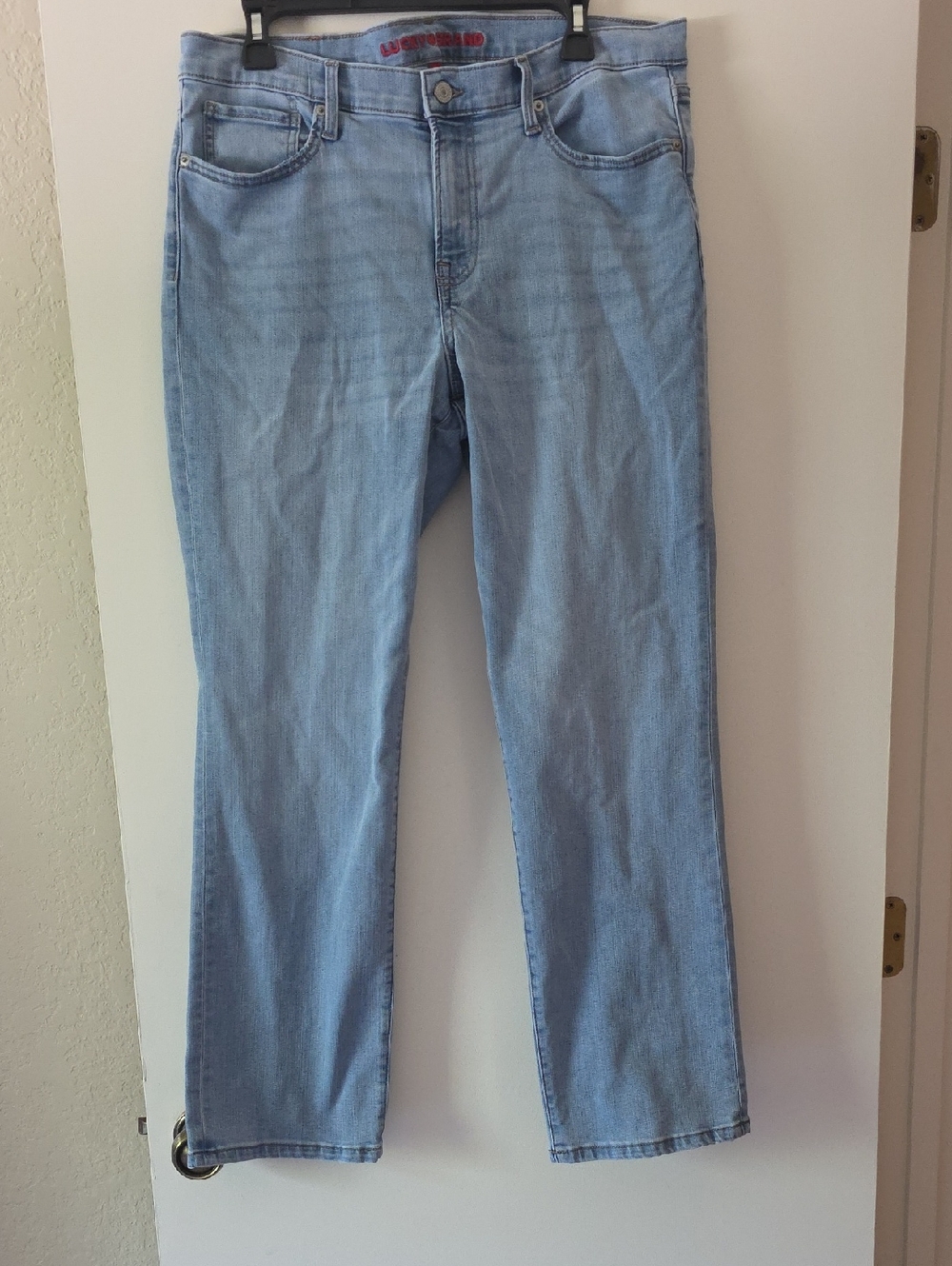 Lucky Brand Light Blue Denim Jeans with Red Accents